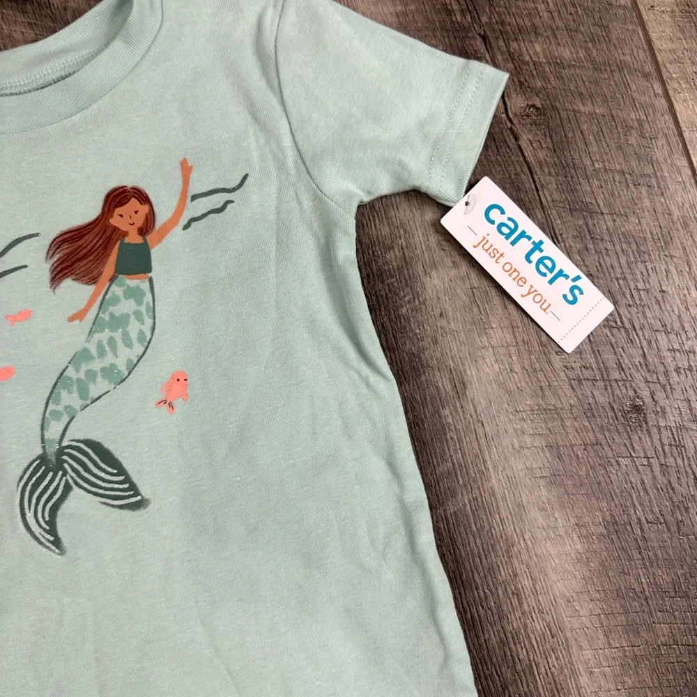 Carters Girls Mermaid PJ Top‎ Set